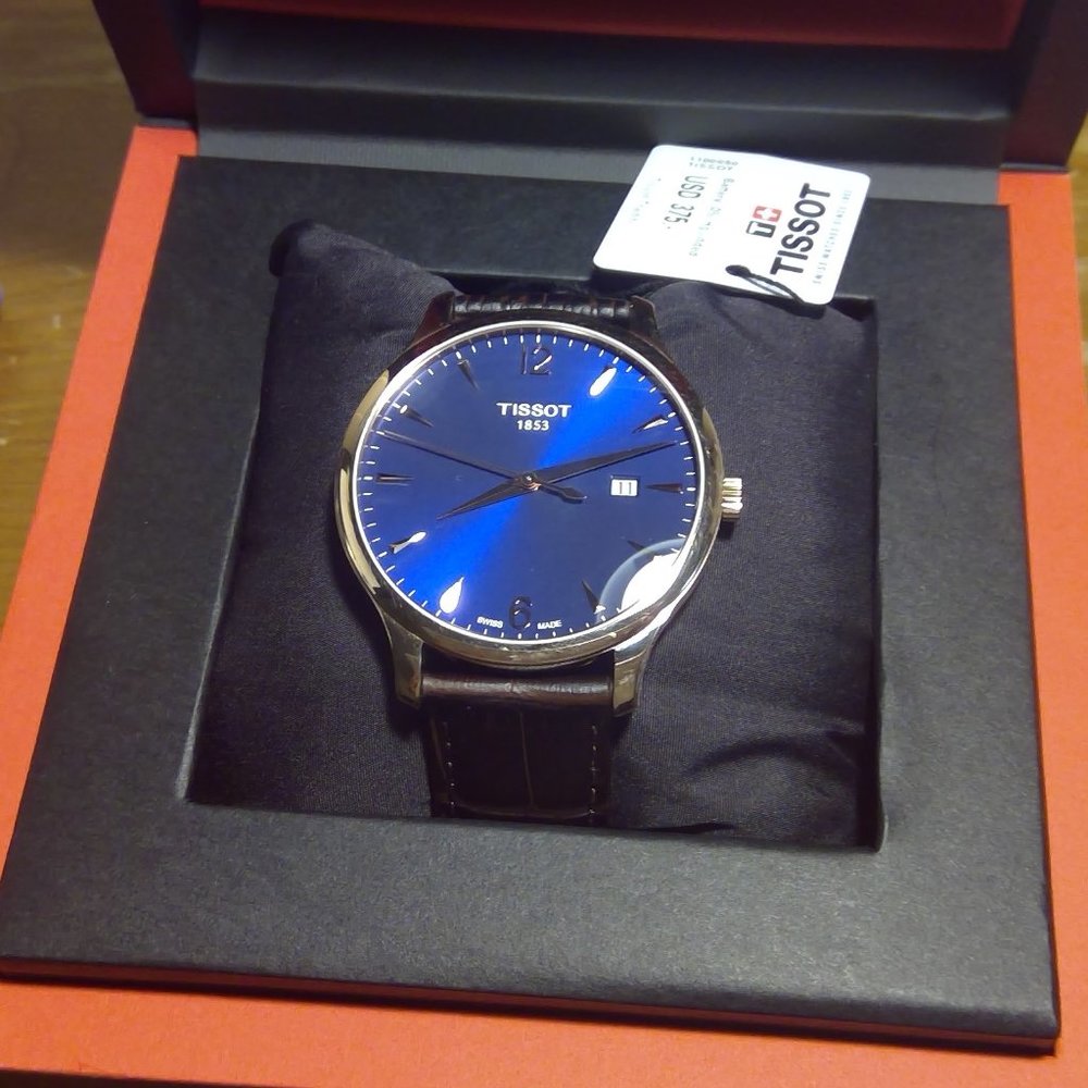 Tissot Tradition quartz blue dial men's watch